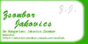 zsombor jakovics business card
